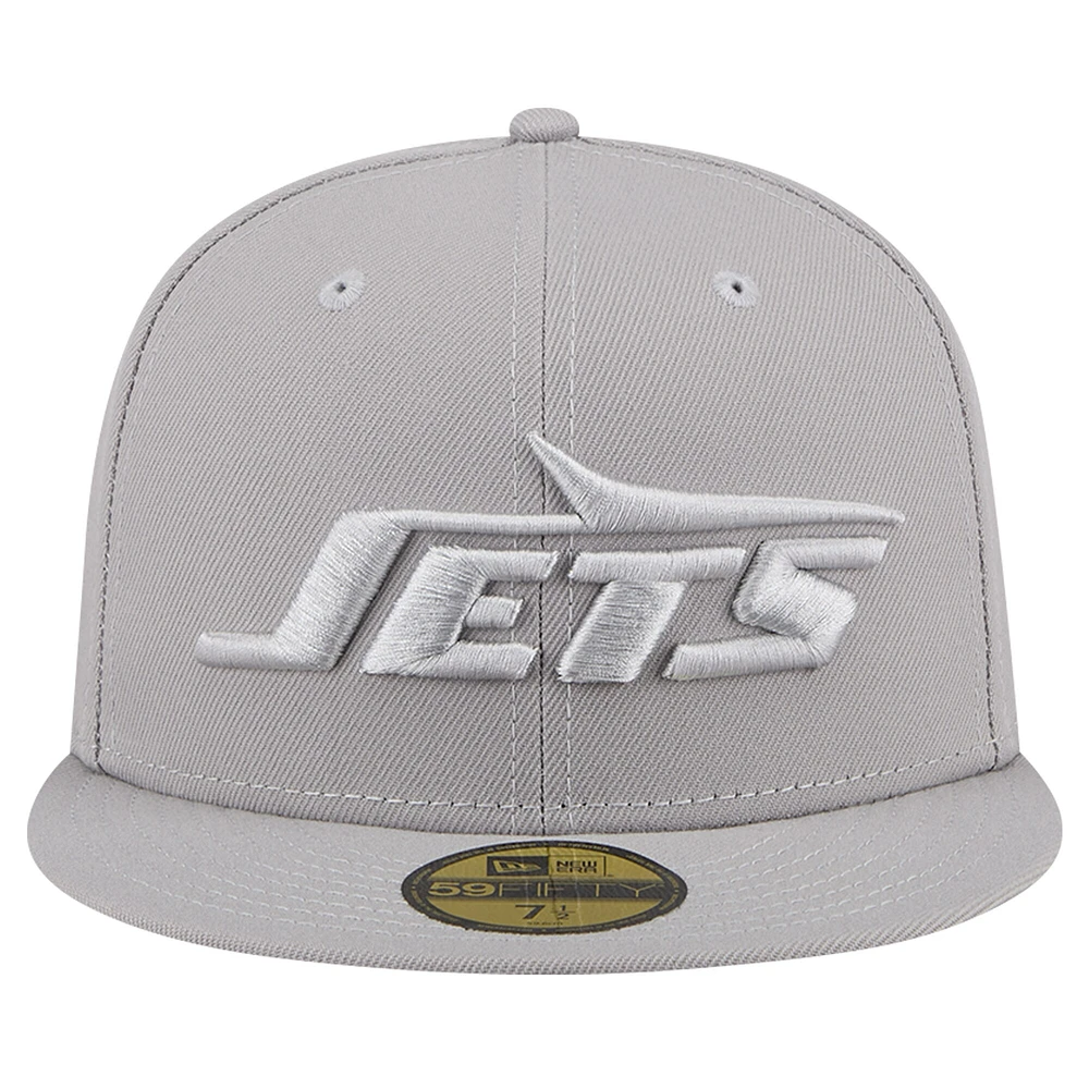 Casquette ajustée 59FIFTY New Era York Jets pour hommes, gris