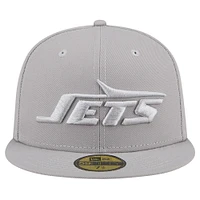 Casquette ajustée 59FIFTY New Era York Jets pour hommes, gris