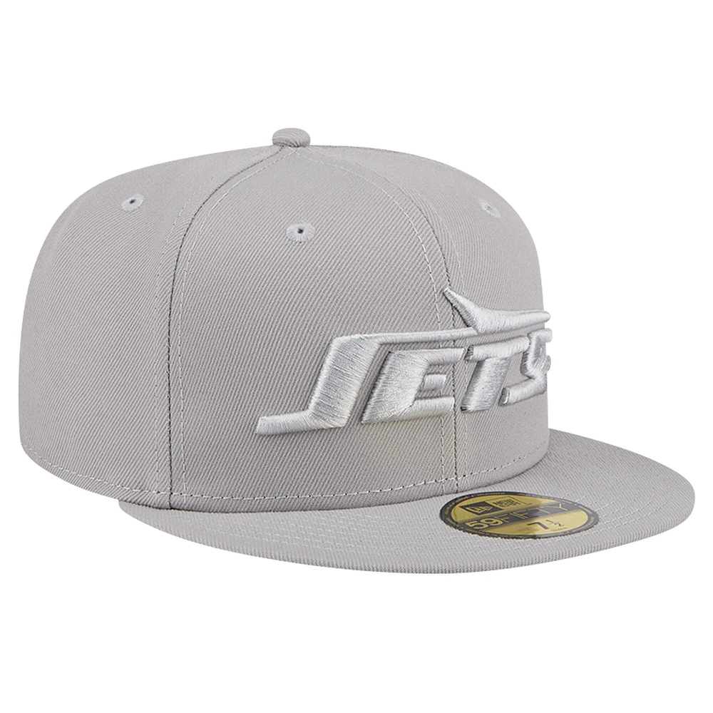Casquette ajustée 59FIFTY New Era York Jets pour hommes, gris