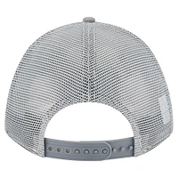 Casquette ajustable A-Frame Trucker 9FORTY Domain New Era grise pour homme des New York Jets