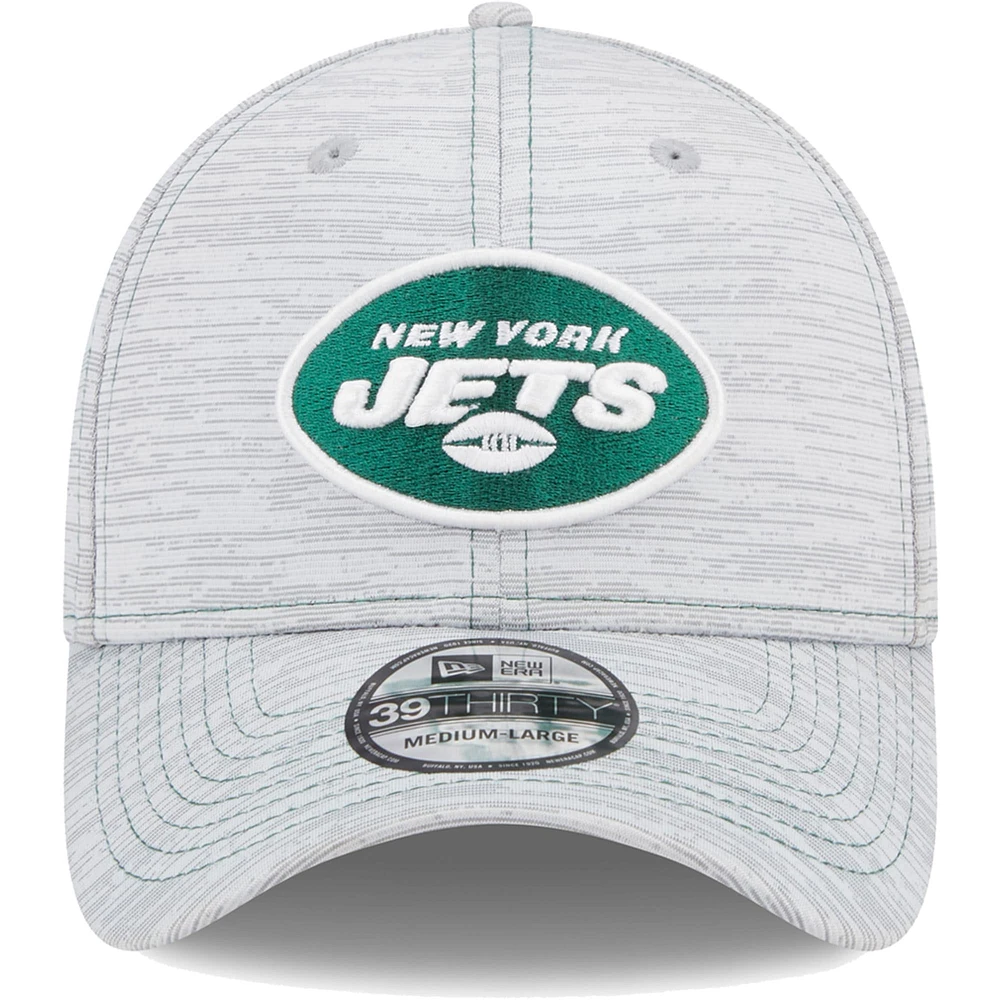 Men's New Era Gray York Jets Speed 39THIRTY Flex Hat