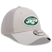 Men's New Era Gray York Jets Team Neo 39THIRTY Flex Hat