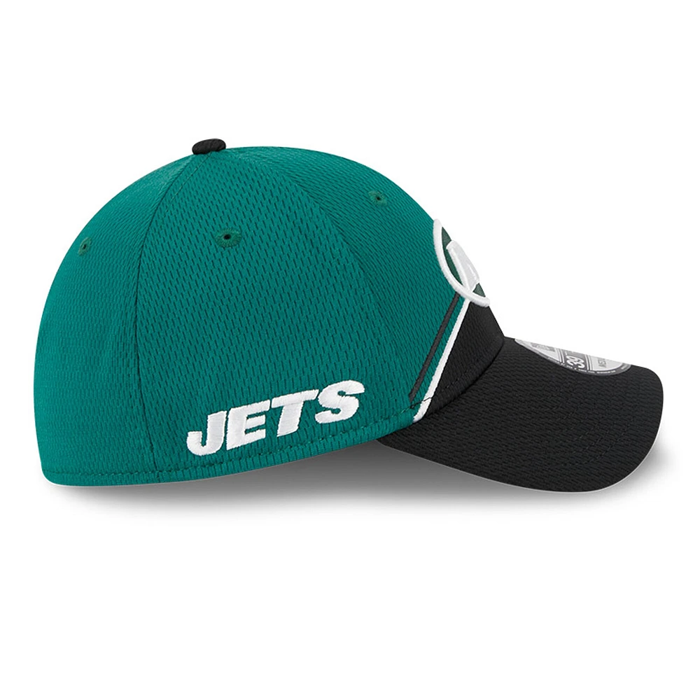 Casquette Flexline 39THIRTY Sideline des New York Jets 2023 Era pour homme, vert/noir