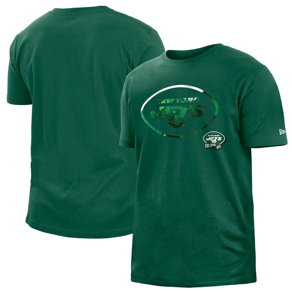 New Era Men's New York Jets Logo Green Long Sleeve T-Shirt