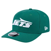 Casquette extensible à bouton-pression New York Jets 9SEVENTY verte New Era pour homme