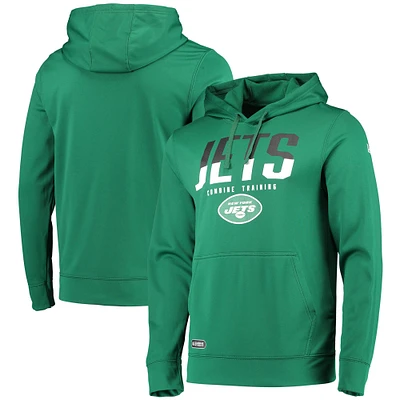 Men's New Era Green York Jets Combine Authentic Big Stage Pullover Hoodie