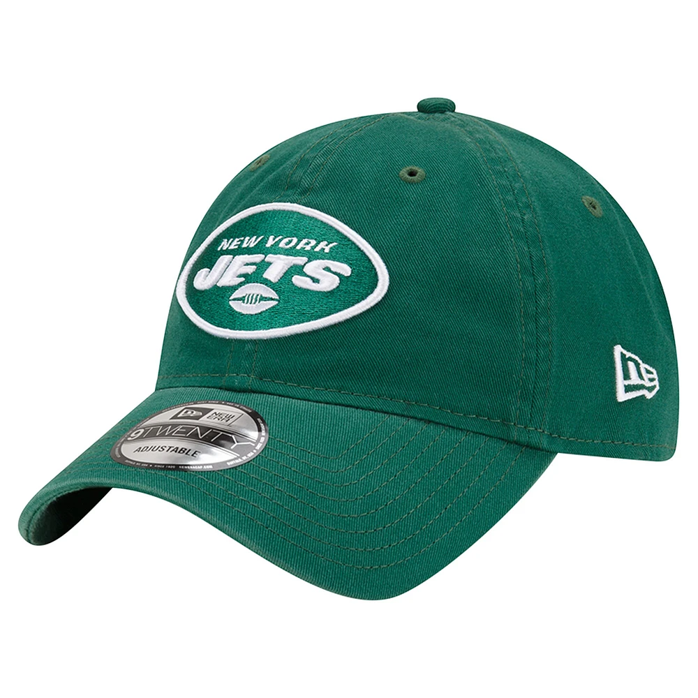 Casquette réglable verte New Era New York Jets Distinct 9TWENTY pour hommes