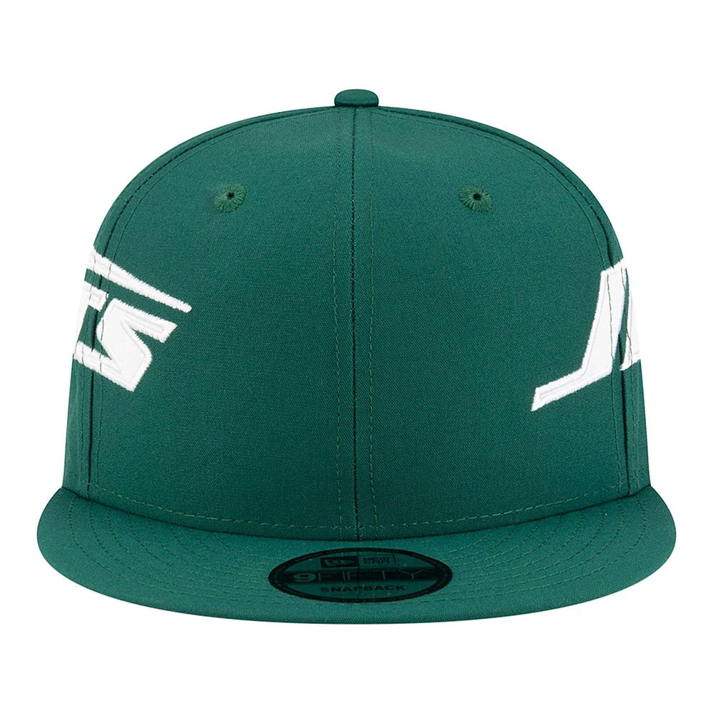 Casquette Snapback 9FIFTY verte New Era pour homme avec logo New York Jets