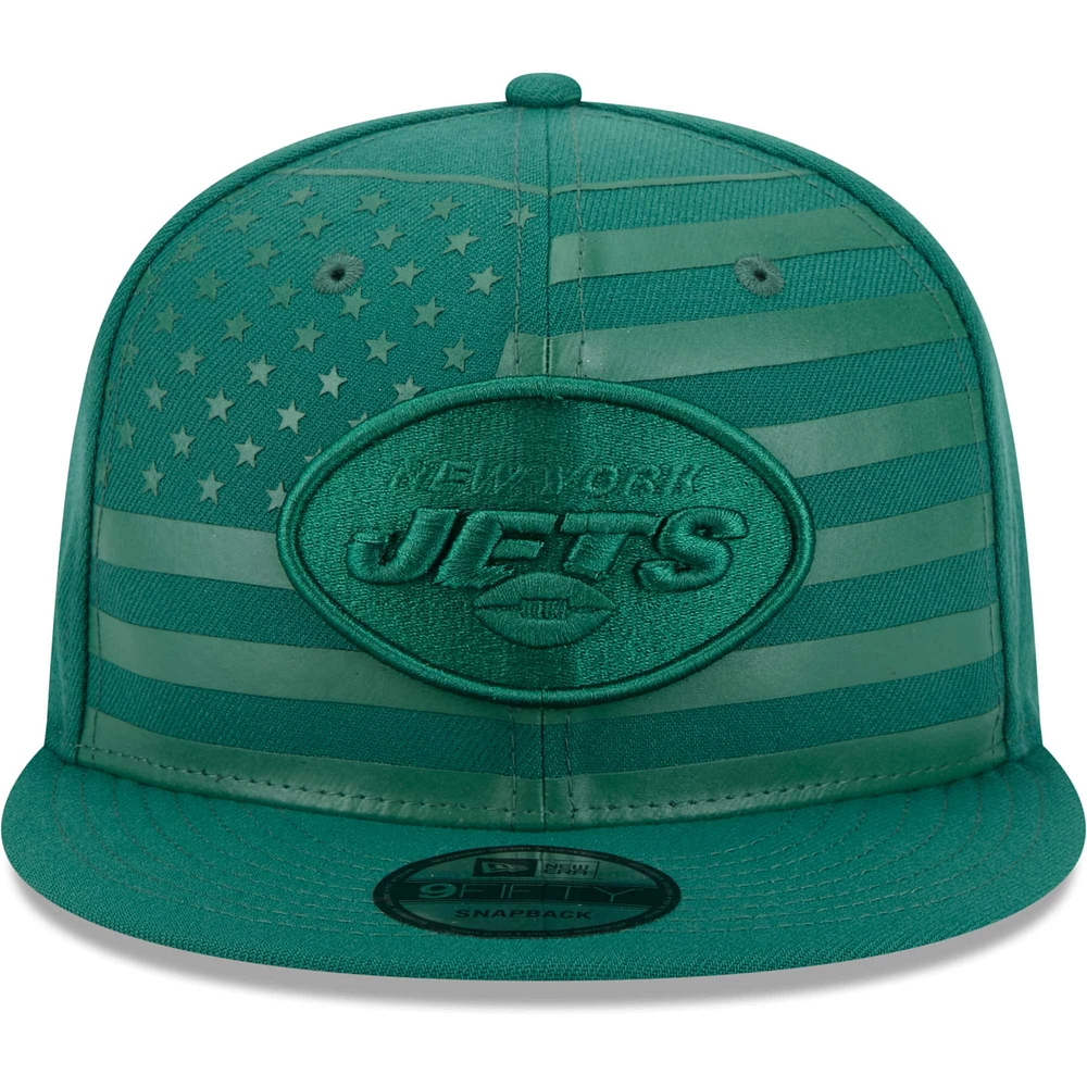 Casquette Snapback 9FIFTY New Era New York Jets Independent pour homme, verte