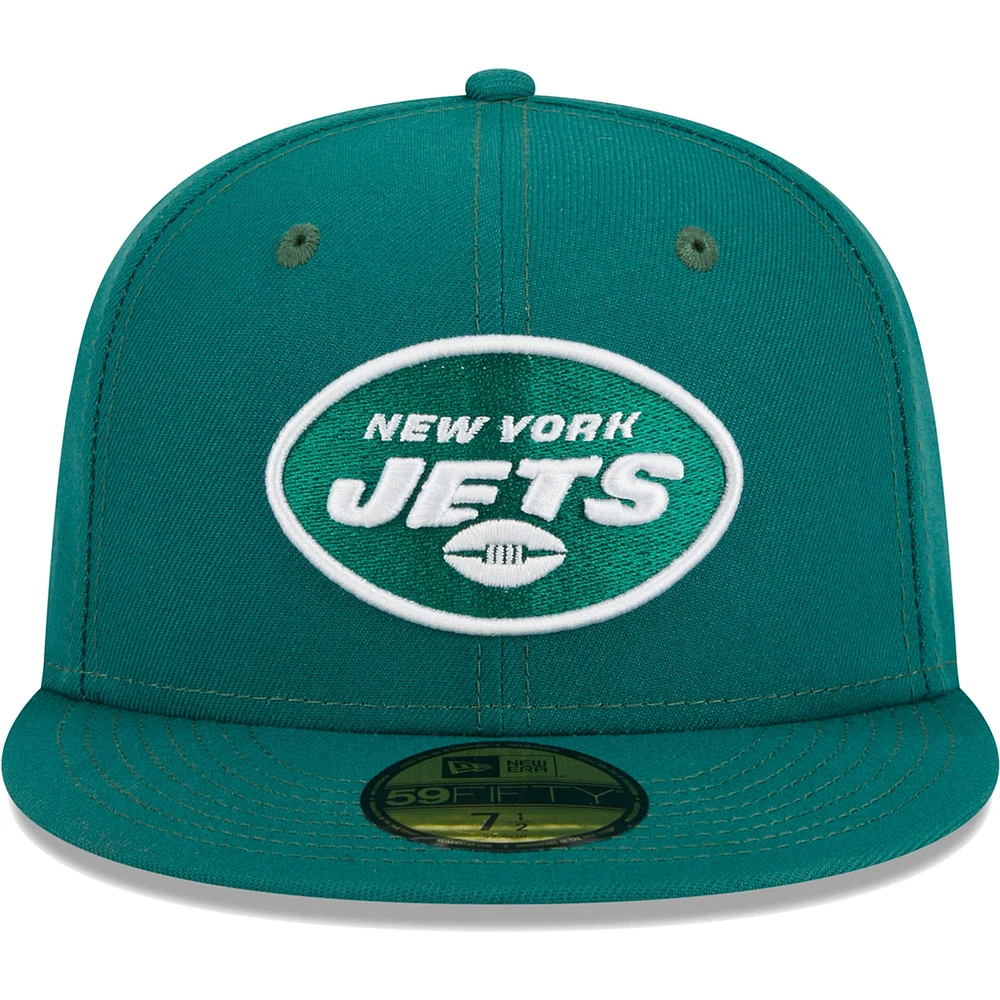 Men's New Era Green York Jets  Main 59FIFTY Fitted Hat