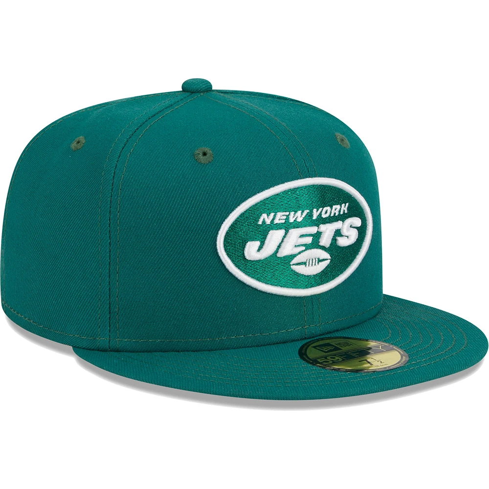 Men's New Era Green York Jets  Main 59FIFTY Fitted Hat