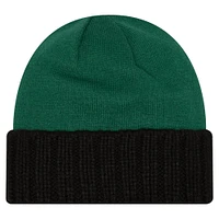 Bonnet en tricot à revers surdimensionné New Era vert New York Jets pour homme