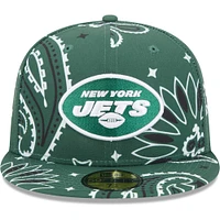 Casquette ajustée 59FIFTY New Era York Jets pour hommes, verte, à motif cachemire