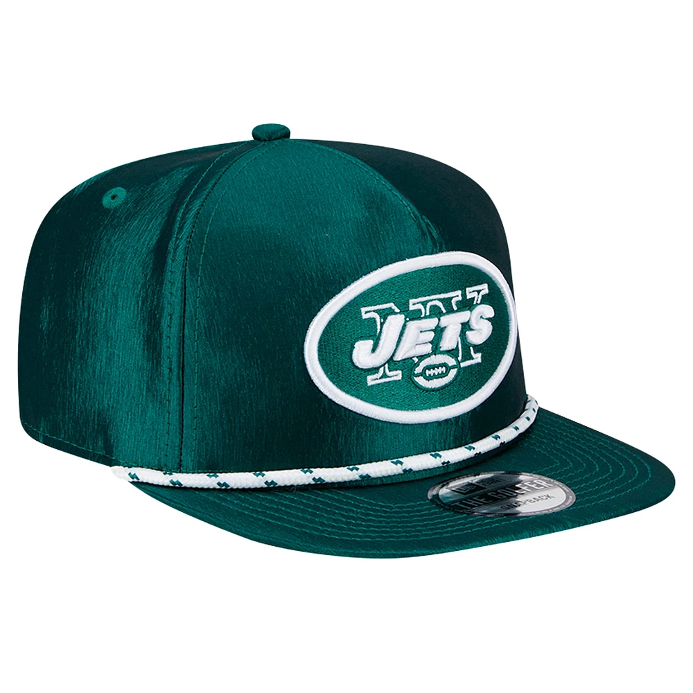 Casquette Snapback de golfeur en corde New Era New York Jets pour hommes, verte