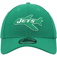 Men's New Era Kelly Green New York Jets Plane The League 9FORTY Adjustable Hat