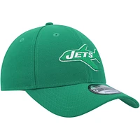 Men's New Era Kelly Green New York Jets Plane The League 9FORTY Adjustable Hat