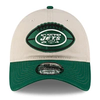 Men's New Era Stone/Green New York Jets 2024 Sideline Historic 9TWENTY Adjustable Hat