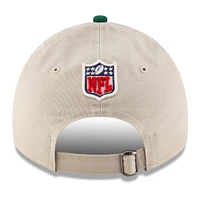 Men's New Era Stone/Green New York Jets 2024 Sideline Historic 9TWENTY Adjustable Hat