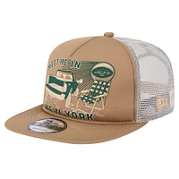 Men's New Era Tan New York Jets Meet Me 9FIFTY Snapback Hat