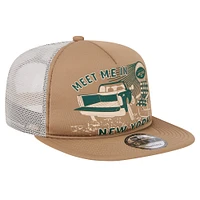 Men's New Era Tan New York Jets Meet Me 9FIFTY Snapback Hat