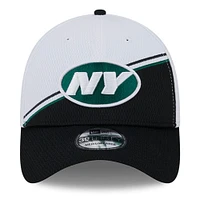 Men's New Era  White/Black York Jets 2023 Sideline 39THIRTY Flex Hat