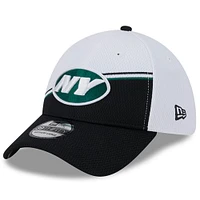 Men's New Era  White/Black York Jets 2023 Sideline 39THIRTY Flex Hat