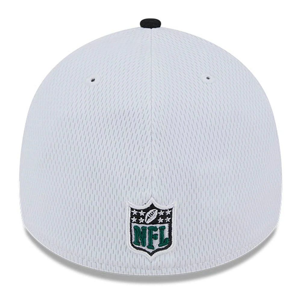 Men's New Era  White/Black York Jets 2023 Sideline 39THIRTY Flex Hat