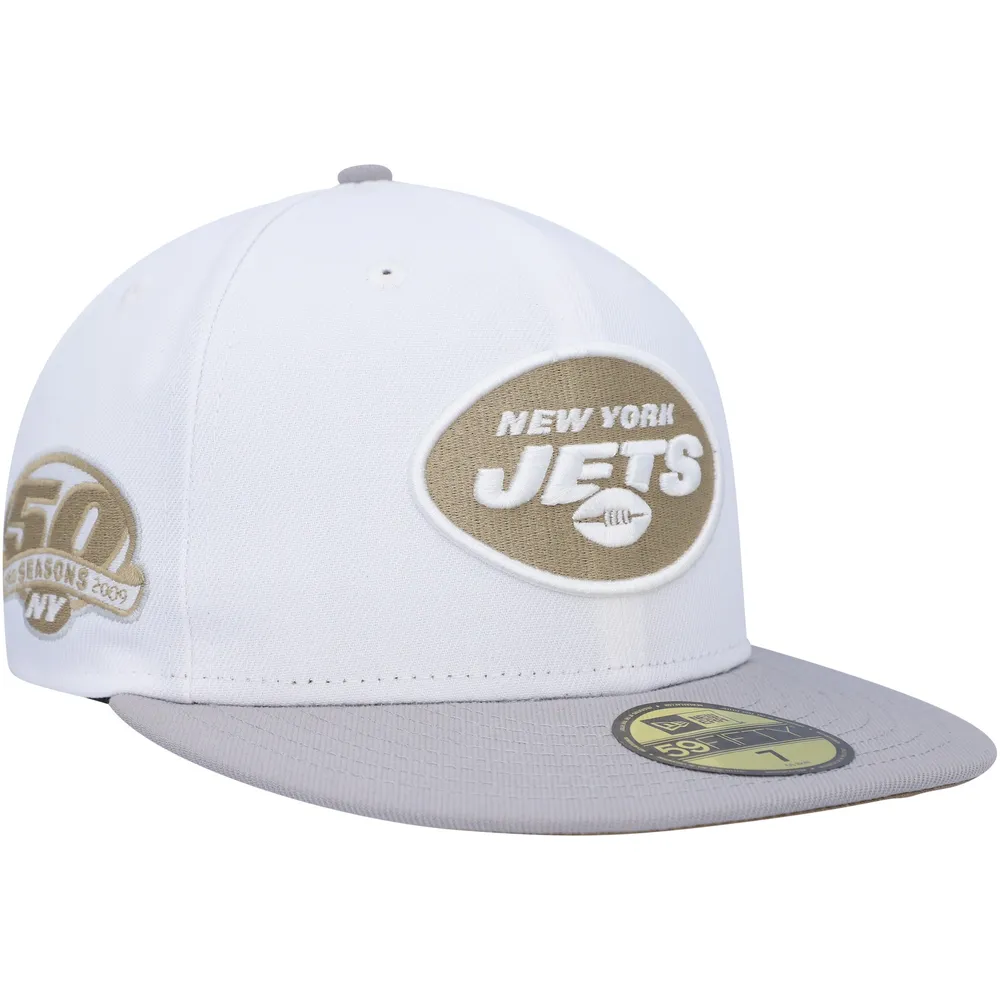 New York Jets New Era Fitted Hat Unisex White New