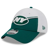 Men's New Era  White/Green New York Jets 2023 Sideline 9FORTY Adjustable Hat