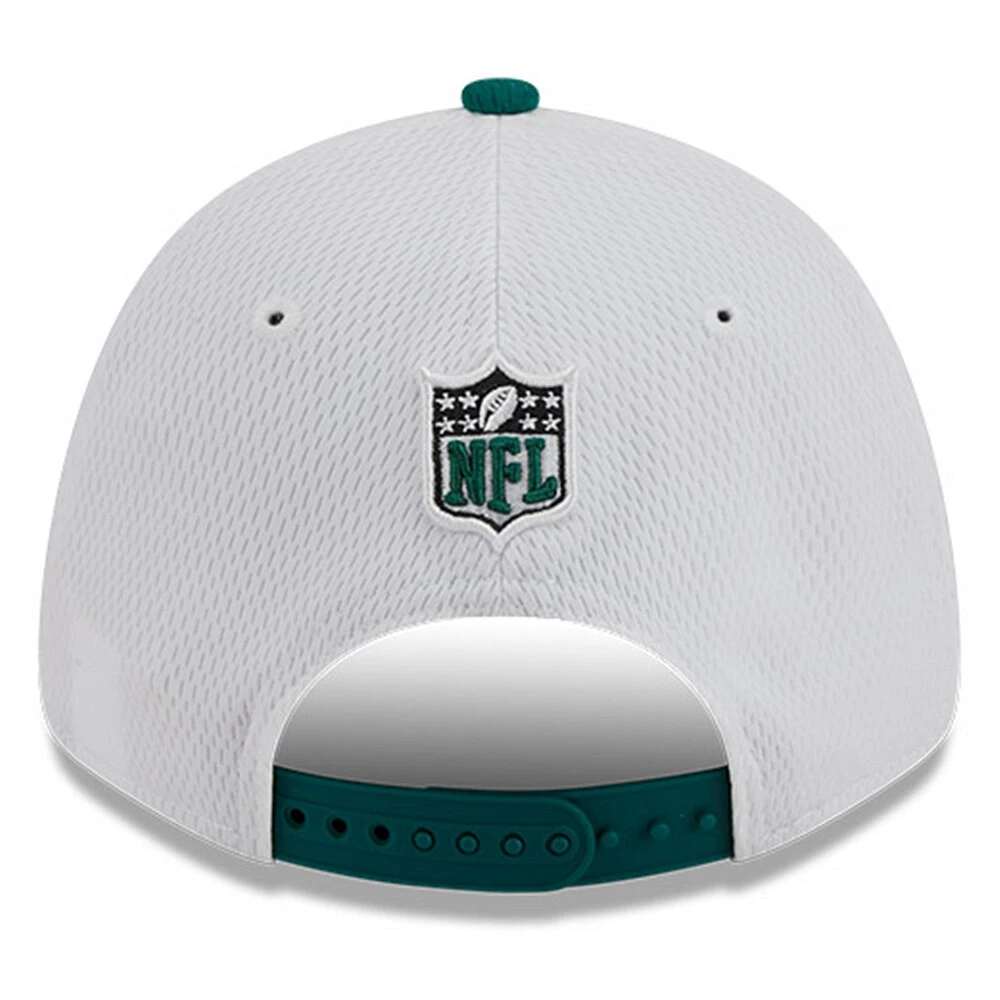 Men's New Era  White/Green New York Jets 2023 Sideline 9FORTY Adjustable Hat