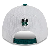 Men's New Era  White/Green New York Jets 2023 Sideline 9FORTY Adjustable Hat