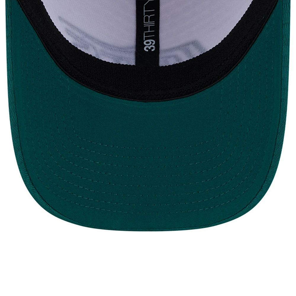 Casquette flexible 39THIRTY New Era pour hommes, blanc/vert, York Jets 2024 NFL Training Camp