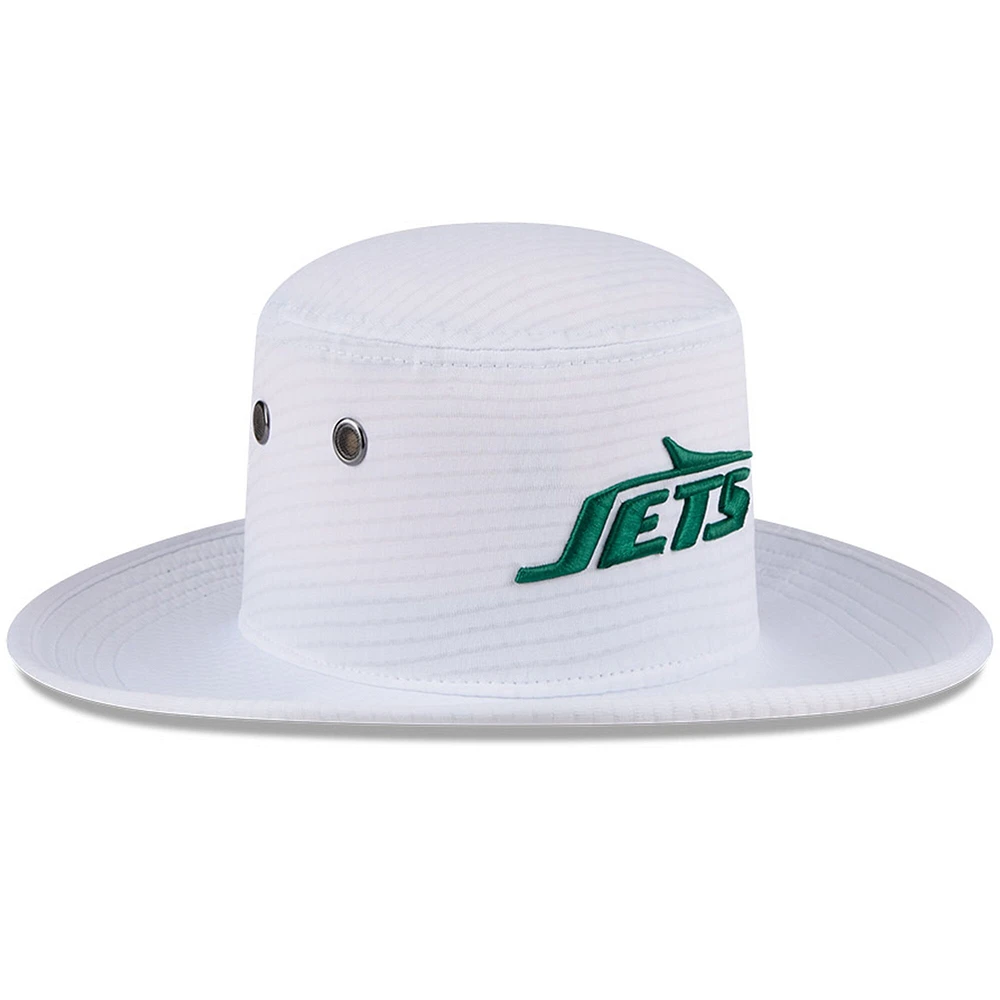 Bob New Era blanc New York Jets 2024 NFL Training Camp Panama pour homme