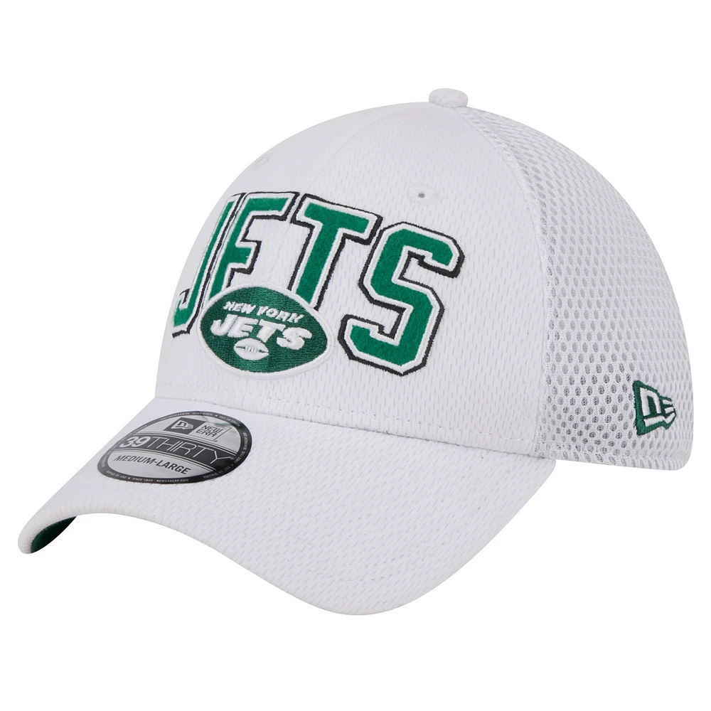 Men's New Era White York Jets Breakers 39THIRTY Flex Hat