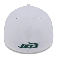 Men's New Era White York Jets NFL Iced II 39THIRTY Flex Hat