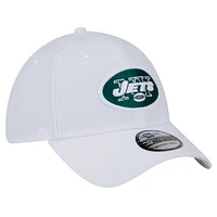 Casquette New Era blanche York Jets Throwback 39THIRTY Flex pour homme