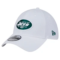 Casquette New Era blanche York Jets Throwback 39THIRTY Flex pour homme