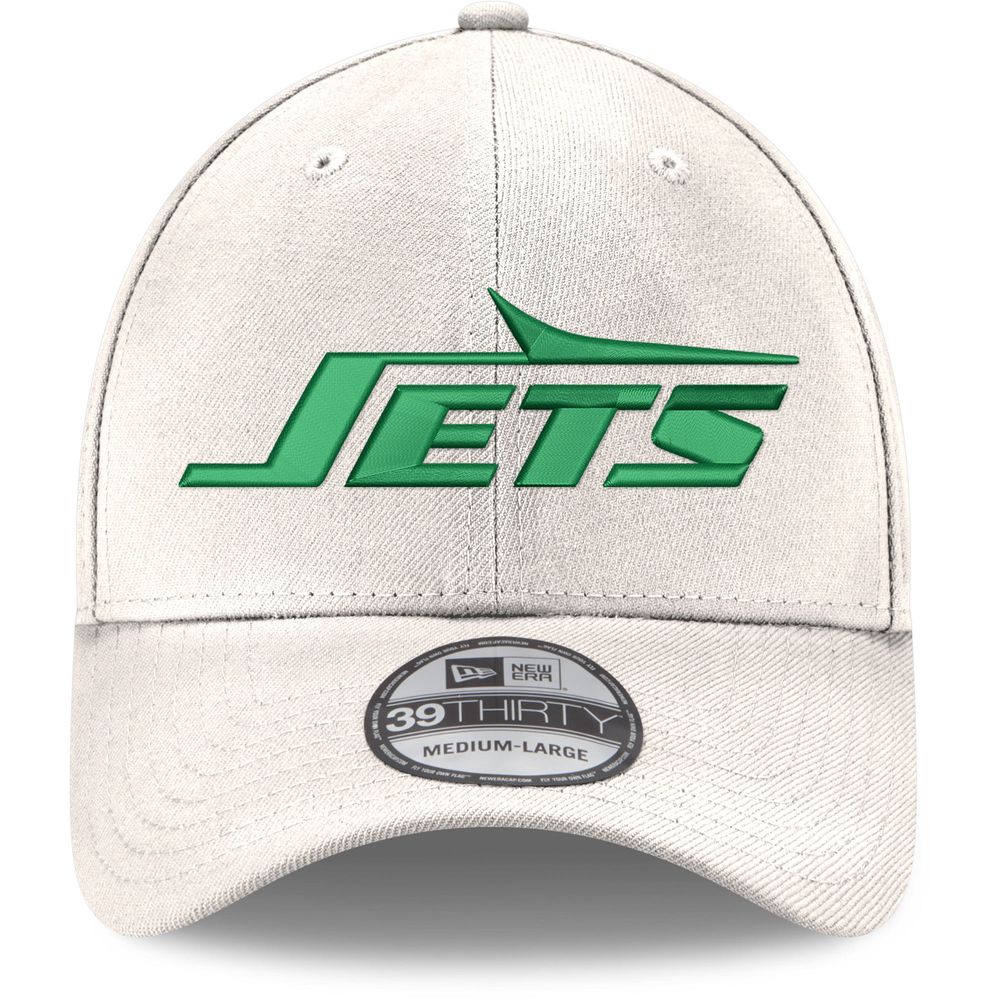 Men's New Era White York Jets Throwback Logo Omaha 59FIFTY Fitted Hat