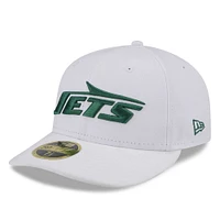 Casquette ajustée 59FIFTY à profil bas Omaha New York Jets Era pour hommes, blanche