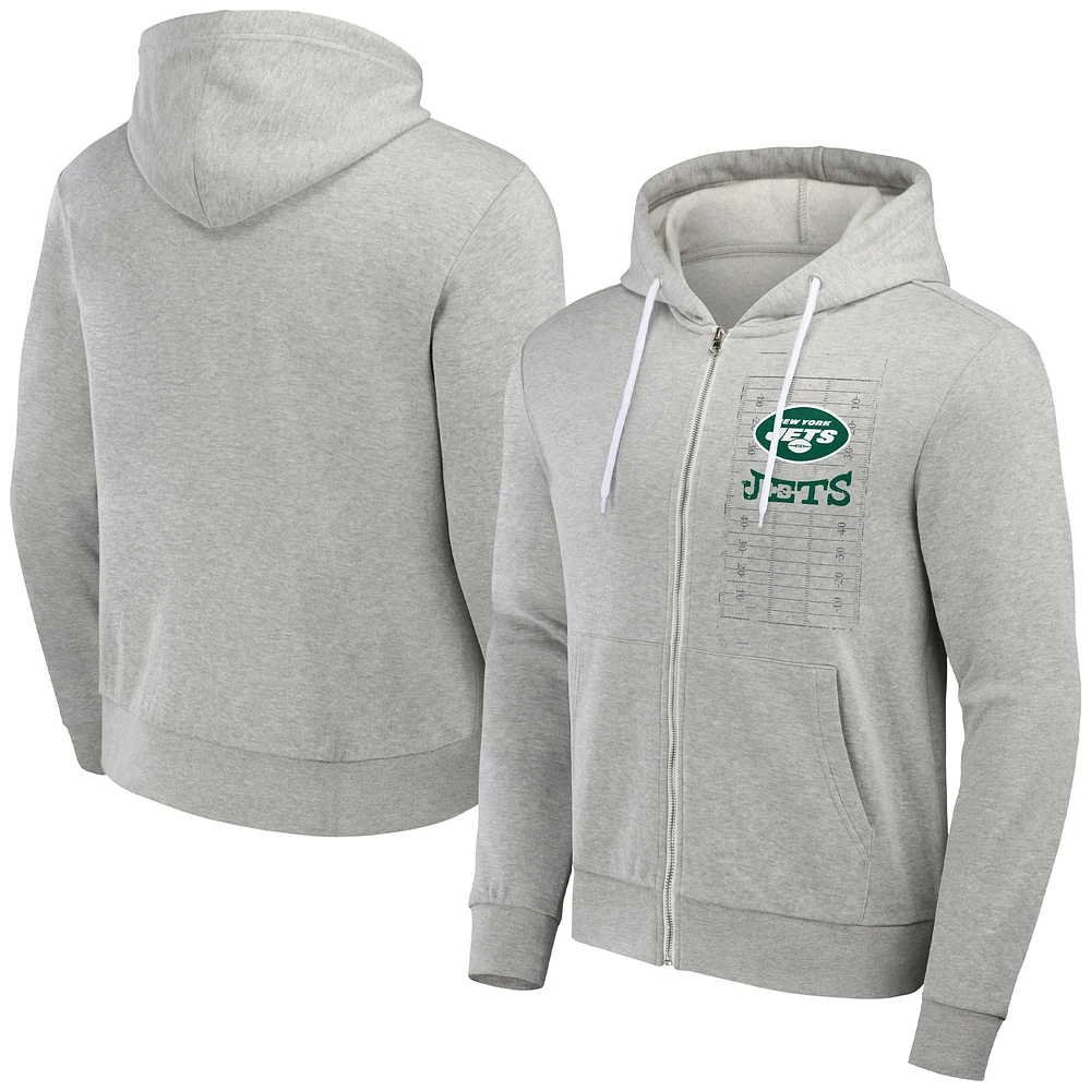 Sweat à capuche zippé pour homme de la collection NFL x Darius Rucker Fanatics, gris chin