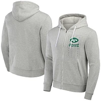 Men's NFL x Darius Rucker Collection by Fanatics Heather Gray New York Jets Domestic Full-Zip Hoodie