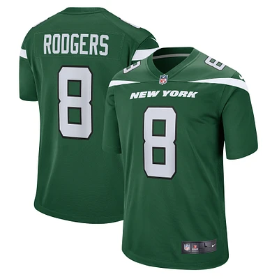 Maillot de match Nike Aaron Rodgers Gotham vert New York Jets pour homme