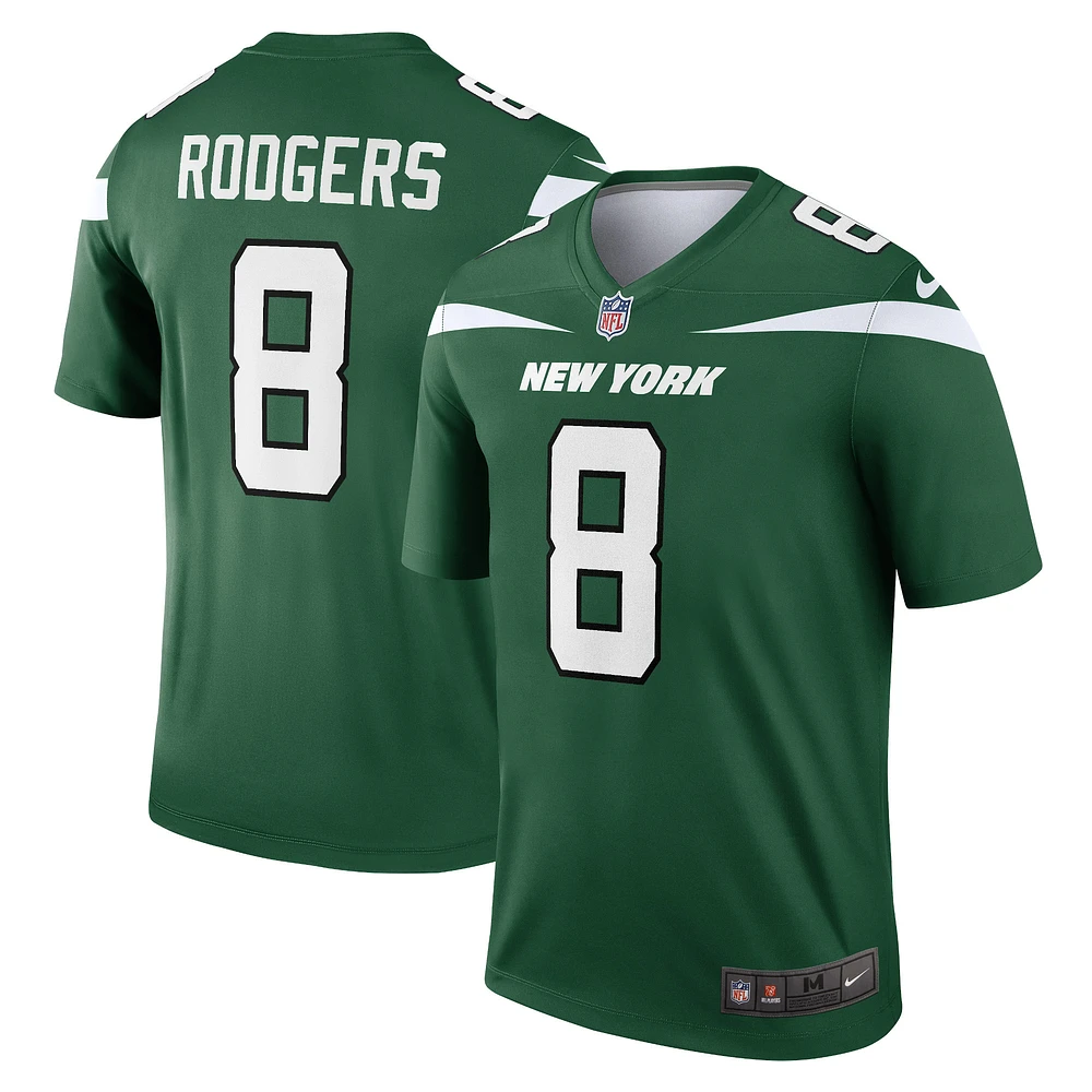 Haut de performance Nike Aaron Rodgers Gotham Green pour homme des New York Jets Team Legend Player