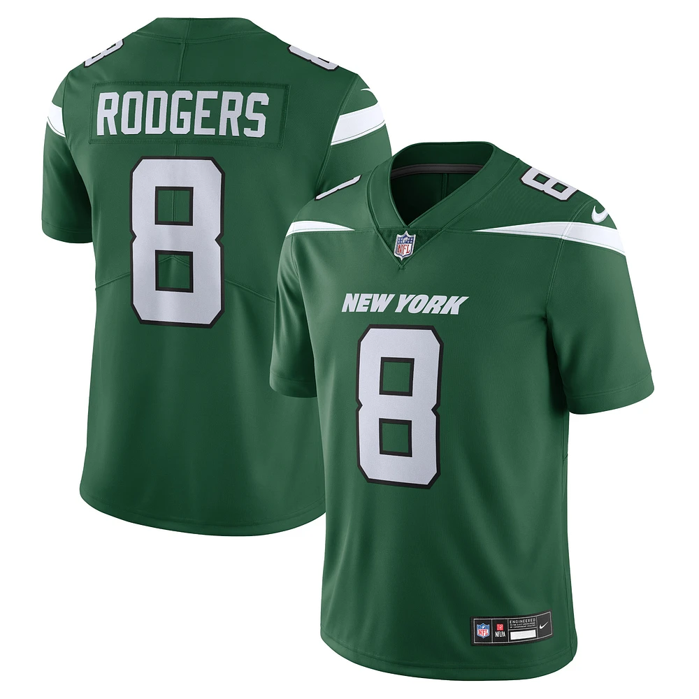 Men's Nike Aaron Rodgers Gotham Green New York Jets  Vapor Untouchable Limited Jersey