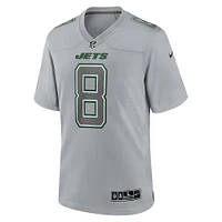 maillot Nike Aaron Rodgers pour hommes, gris chiné, New York Jets, Atmosphere Fashion Game,