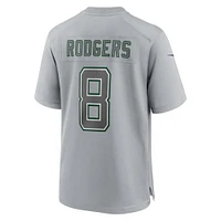 maillot Nike Aaron Rodgers pour hommes, gris chiné, New York Jets, Atmosphere Fashion Game,