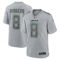 Men's Nike Aaron Rodgers Heather Gray New York Jets Atmosphere Fashion Game Jersey