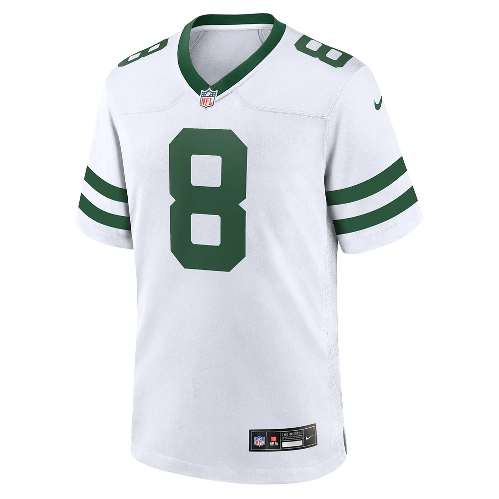 Maillot de match joueur des New York Jets Nike Aaron Rodgers Legacy pour hommes, blanc