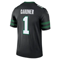 Maillot Nike Ahmad Sauce Gardner noir pour homme des New York Jets, légende alternative