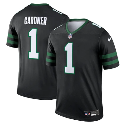 Maillot Nike Ahmad Sauce Gardner noir pour homme des New York Jets, légende alternative